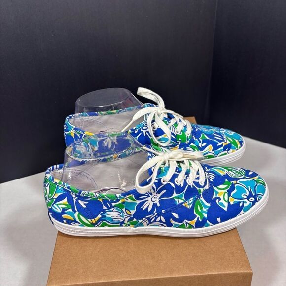 Lilly Pulitzer for Ked lace up sneakers size 8 floral tropical print - Picture 3 of 12